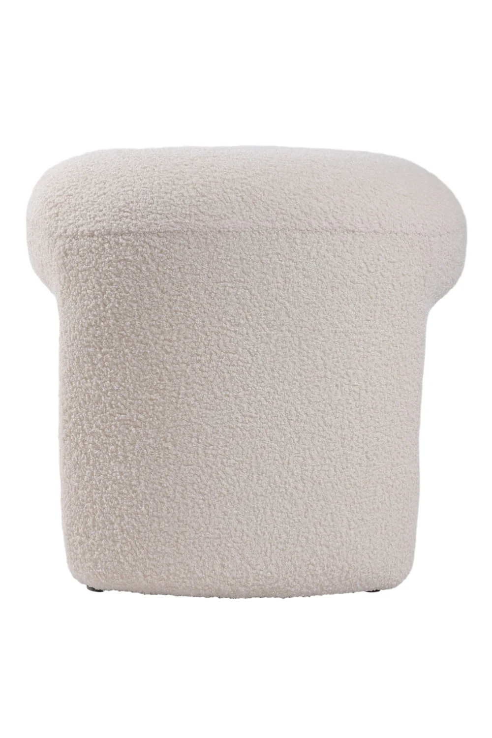 Livingandhome Modern Teddy Bear Fur Upholstered Ottoman - Image 6