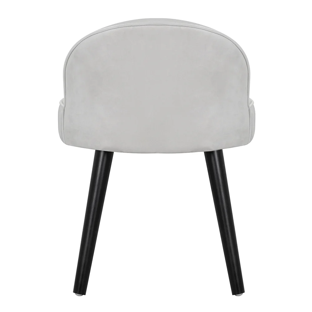 Livingandhome Modern Velvet Dressing Table Stool with Solid Wood Legs - Image 5