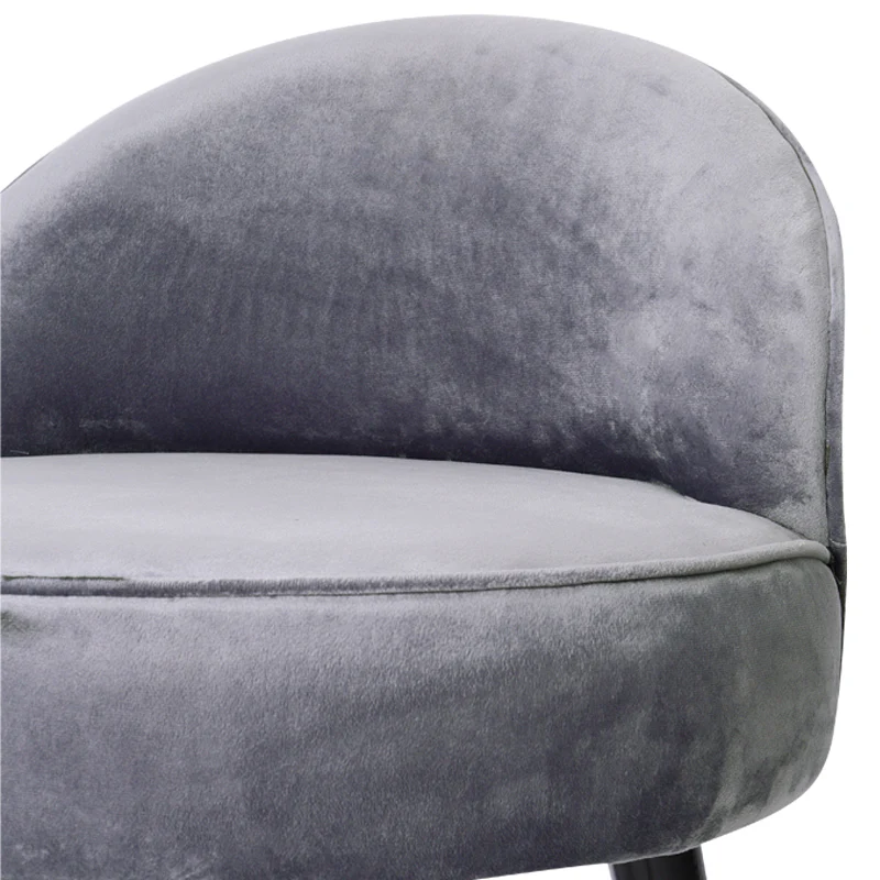 Livingandhome Modern Velvet Dressing Table Stool with Solid Wood Legs - Image 2