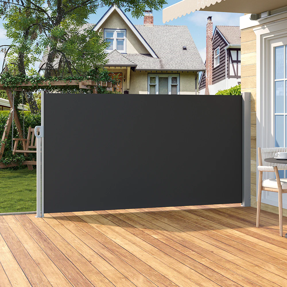 Livingandhome Outdoor Retractable Privacy Side Awning - Image 2