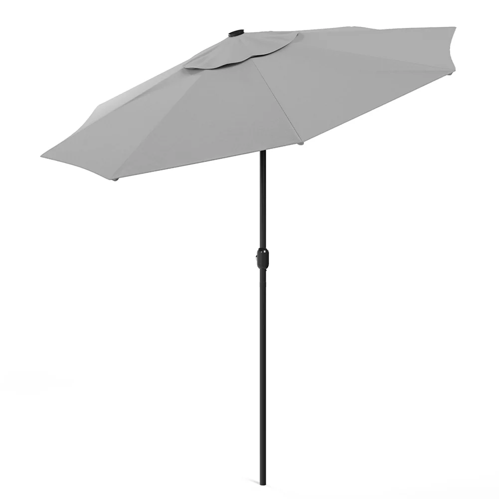 Livingandhome Outdoor Solar Parasol 24 LED Lights Patio With Crank For Patio Market - Image 5