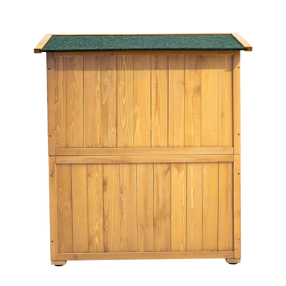 Outdoor Solid Wood Storage Cabinet Garden Tool Shed 97cm H - Image 4