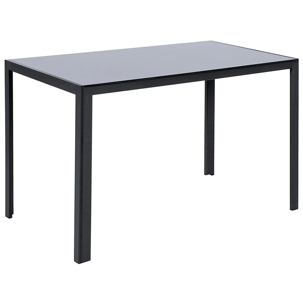 Livingandhome Rectangular Tempered Glass Dining Table for Kitchen Dining Room - Image 2