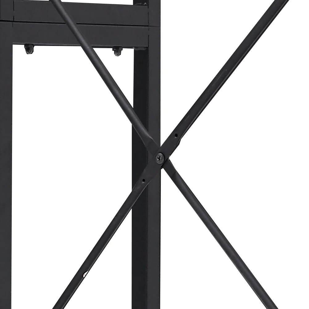 Livingandhome Rustic Brown Clothes Rack with Storage Shelves - Image 7