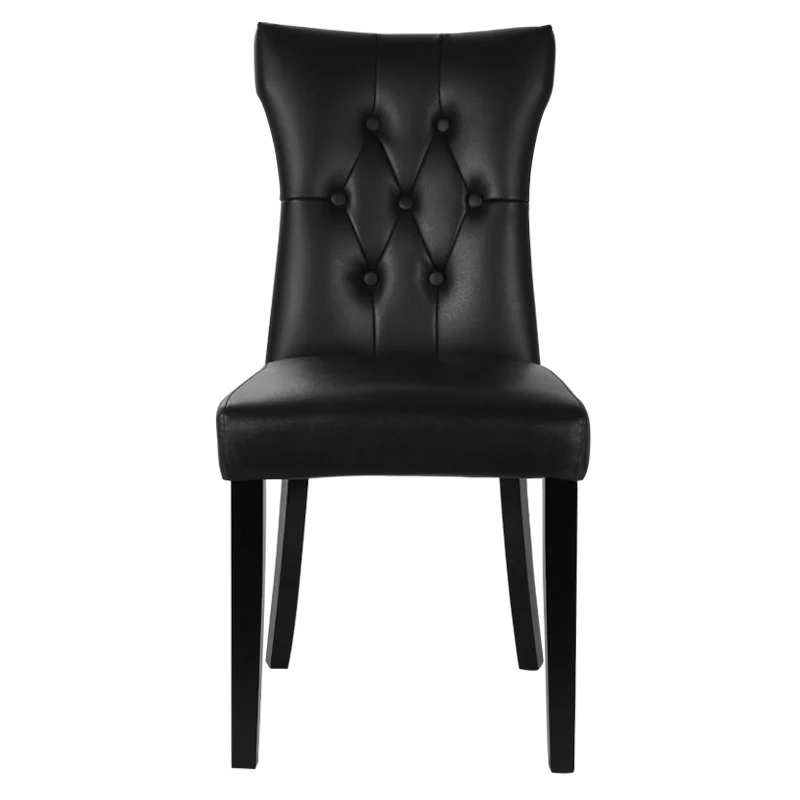 Livingandhome Set of 2 Leather High Backrest Dining Chairs - Image 7