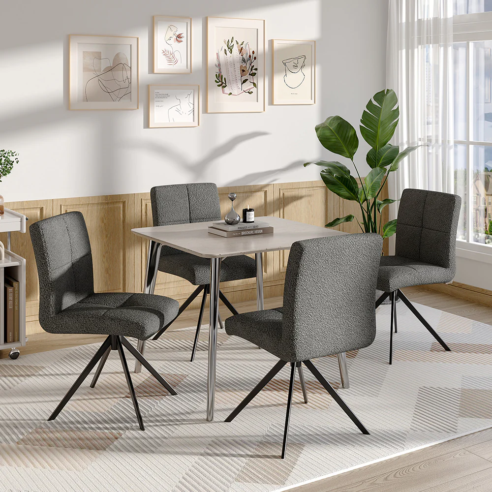 Set Of 2 Plush Dining Chairs