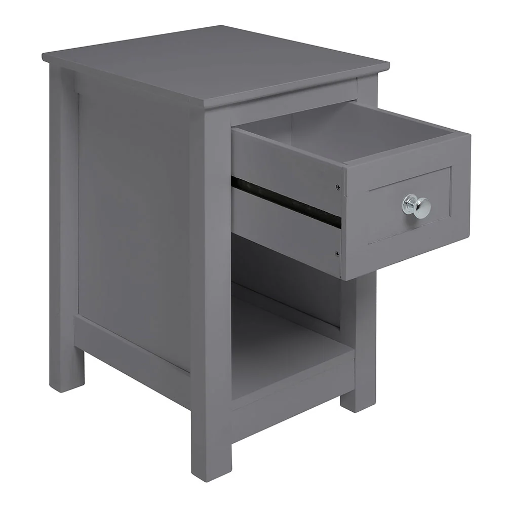 Livingandhome Side Table with Open Cabinet and Drawer - Image 3
