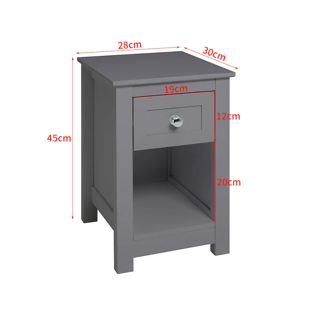 Livingandhome Side Table with Open Cabinet and Drawer - Image 5