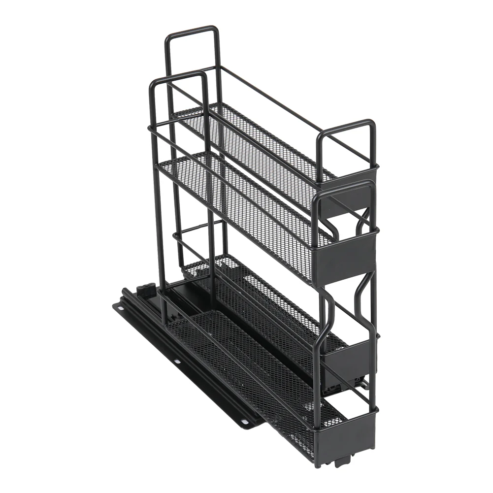 Livingandhome Slide-Out Metal Spice Rack for Cabinet - Image 4