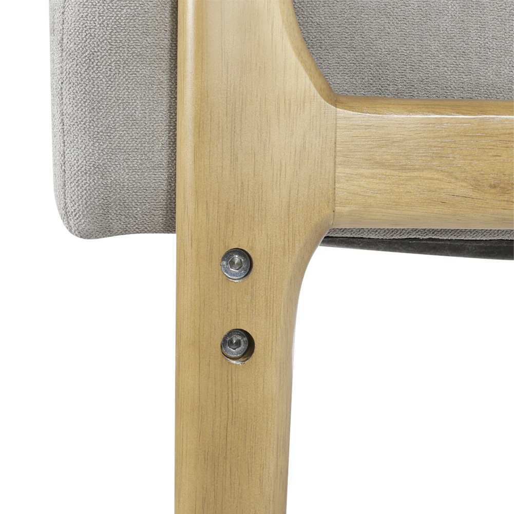 Livingandhome Solid Wooden Frame Upholstered Tufted Armchair - Image 3