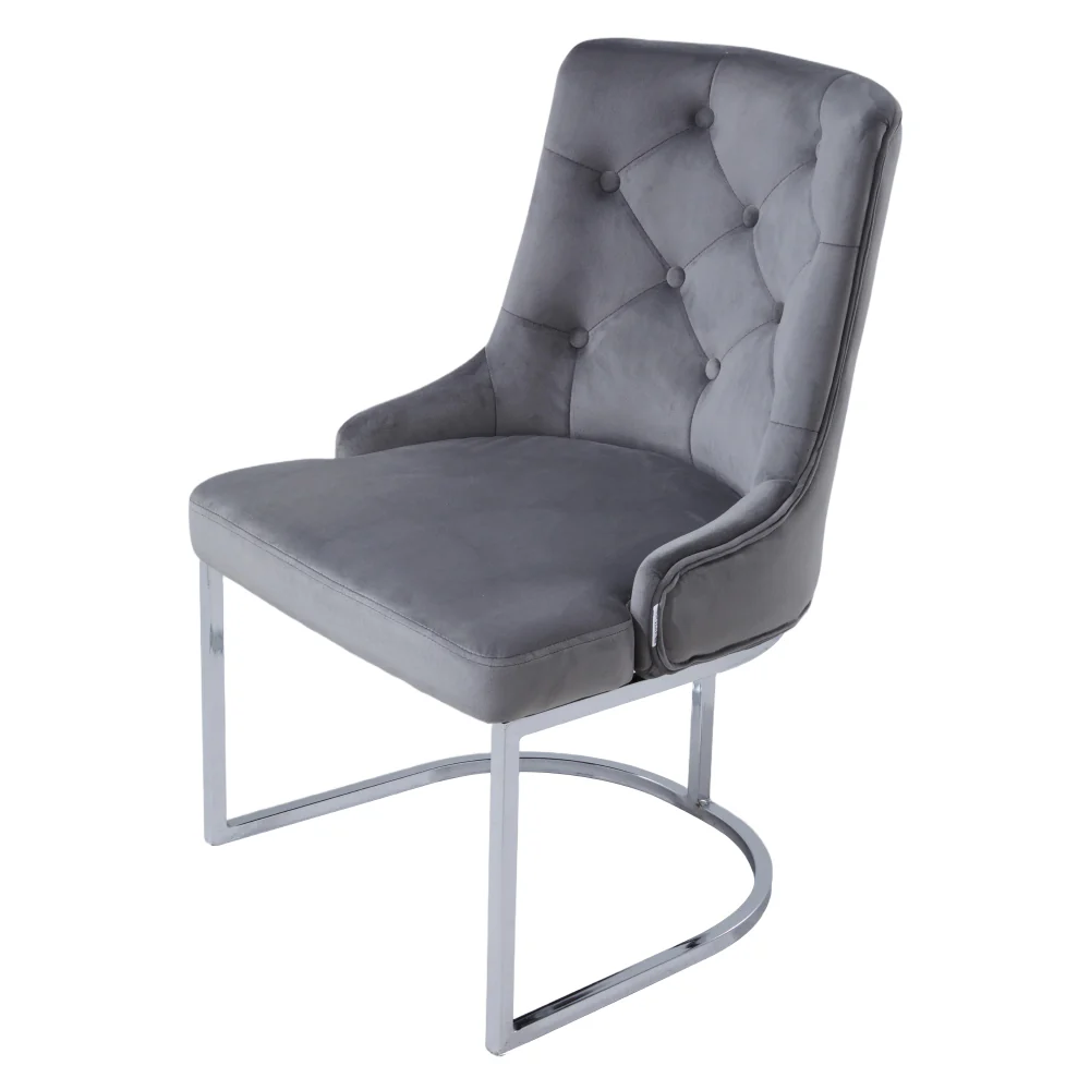 Livingandhome Upholstered Tufted Velvet Buttoned Dining Chair - Image 3