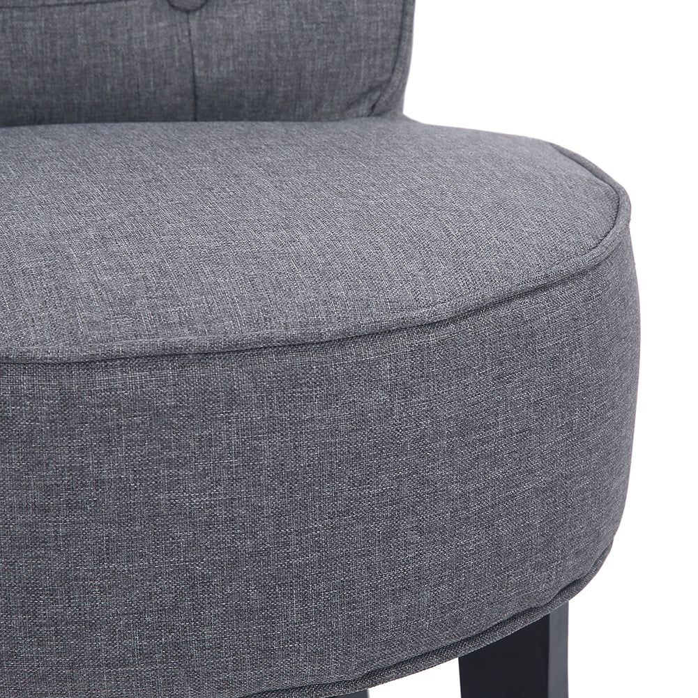 Livingandhome Upholstered Vanity Stool Makeup Dressing Chair - Image 2