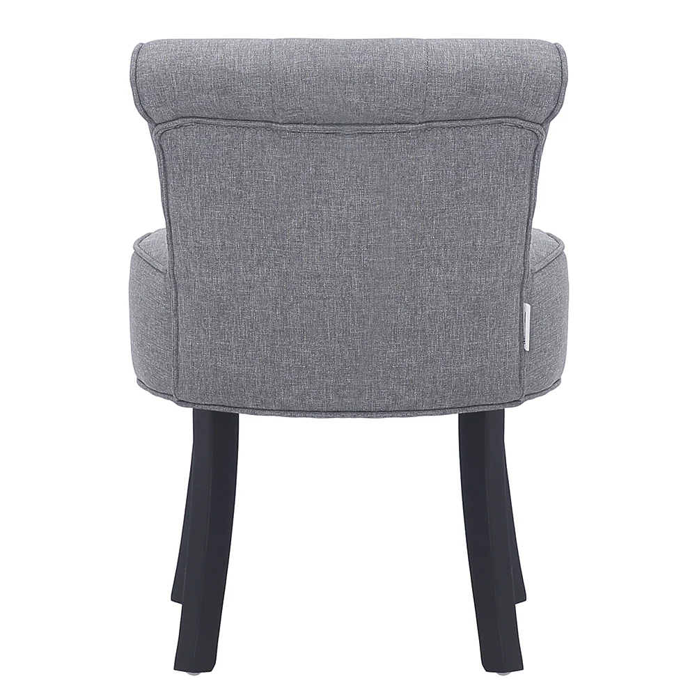 Livingandhome Upholstered Vanity Stool Makeup Dressing Chair - Image 4