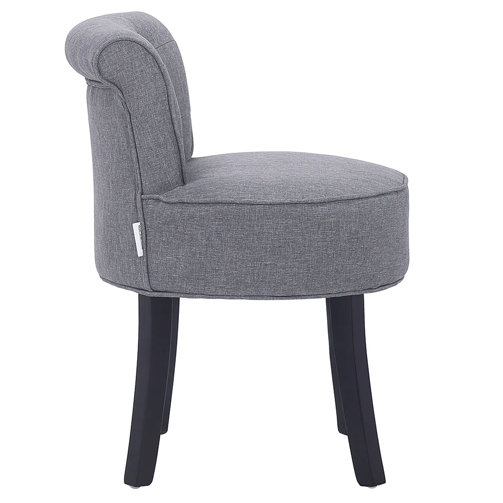 Livingandhome Upholstered Vanity Stool Makeup Dressing Chair - Image 5