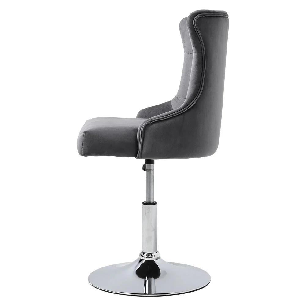 Livingandhome Velvet Upholstered Adjustable Bar Stool - Image 5