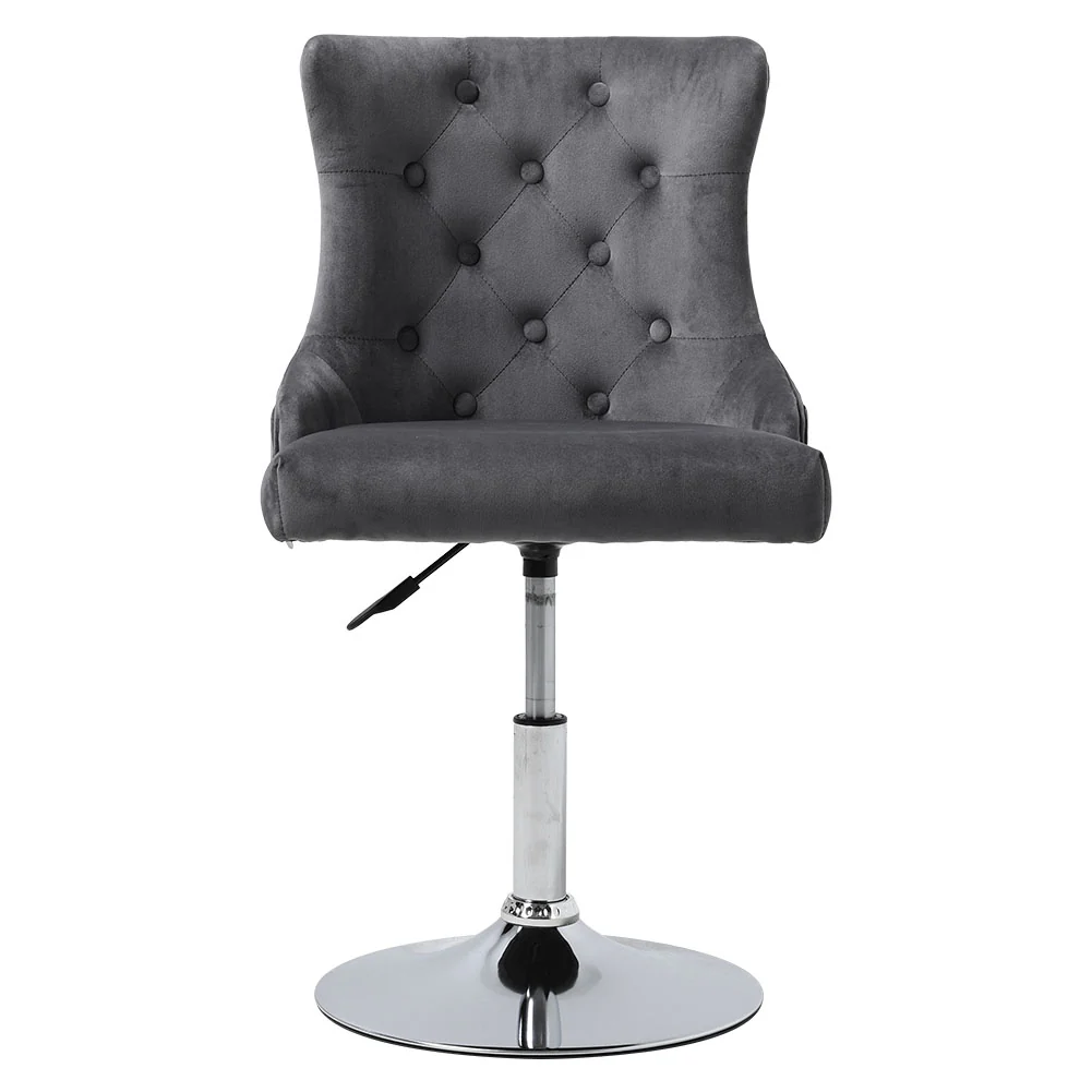 Livingandhome Velvet Upholstered Adjustable Bar Stool - Image 7