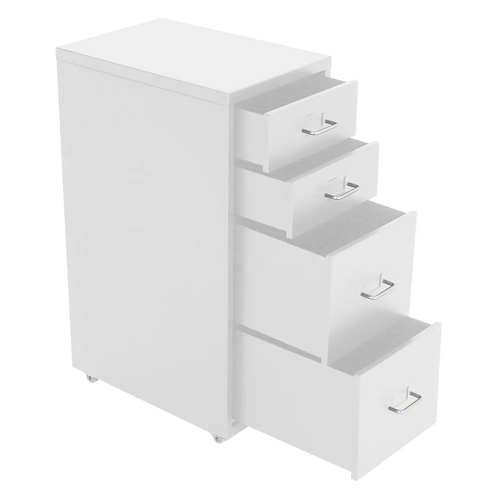 Livingandhome Vertical File Cabinet With Wheels, - Image 7