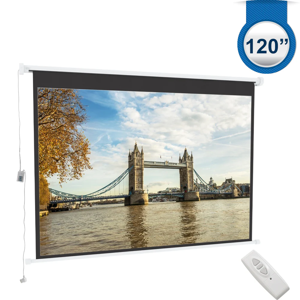 Livingandhome Wall Mount Electric Projector Screen - Image 2