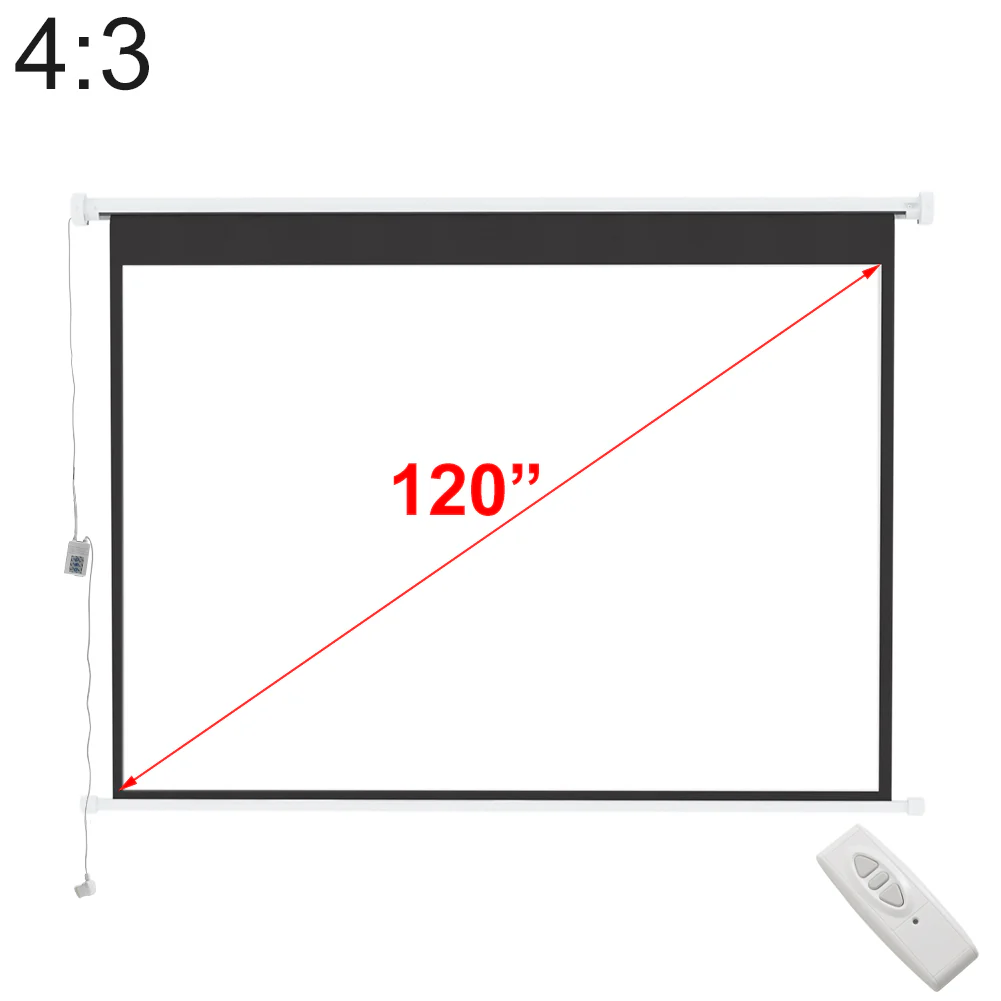 Livingandhome Wall Mount Electric Projector Screen - Image 3