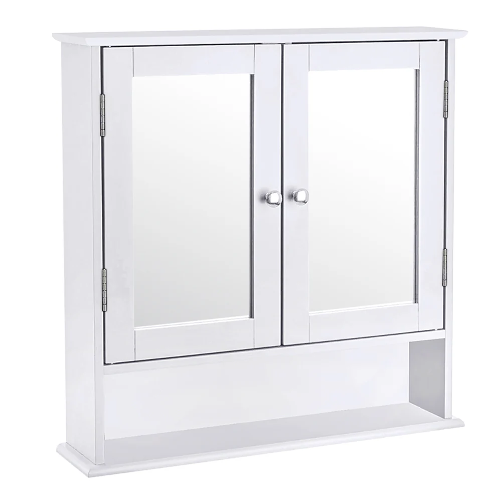 Livingandhome Wall Mount Rectangular Mirror Cabinet Bathroom Organizer - Image 3
