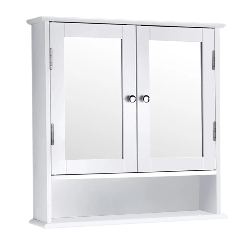 Livingandhome Wall Mount Rectangular Mirror Cabinet Bathroom Organizer - Image 4