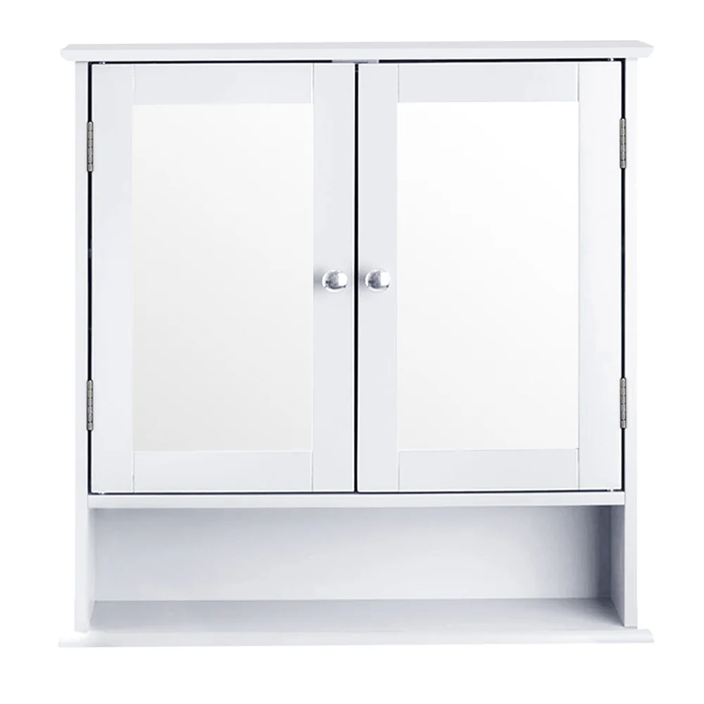 Livingandhome Wall Mount Rectangular Mirror Cabinet Bathroom Organizer - Image 5
