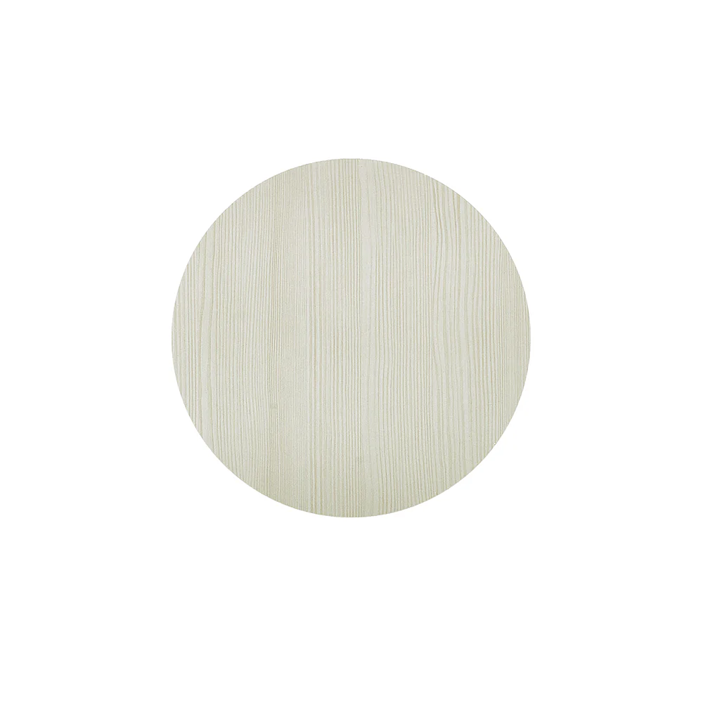 Livingandhome White Round Cafe Table with Metal Base - Image 4