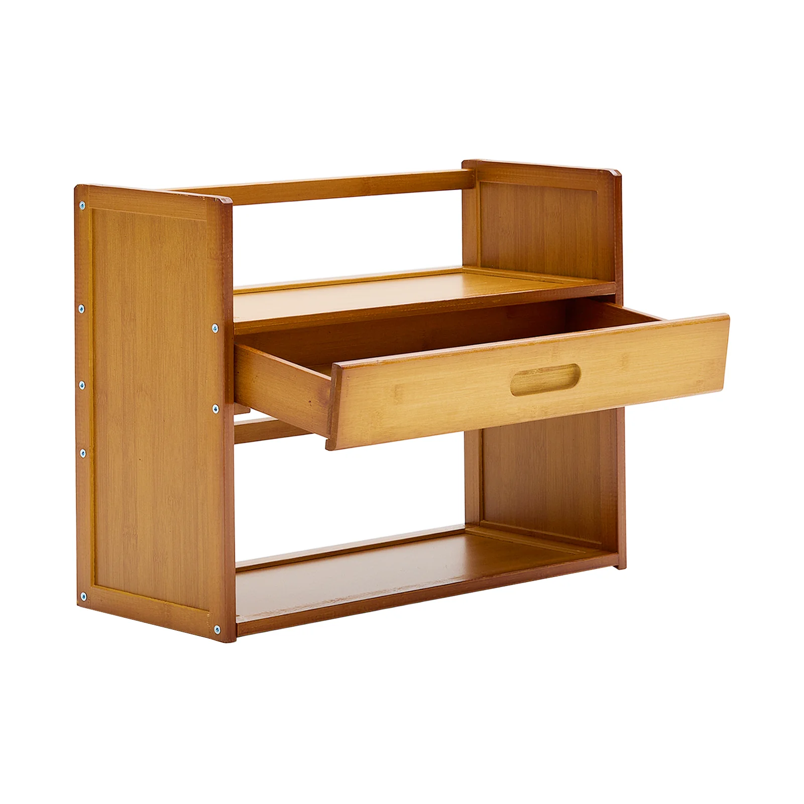 Livingandhome Wooden Bamboo 2-Tier Storage Shelf - Image 2