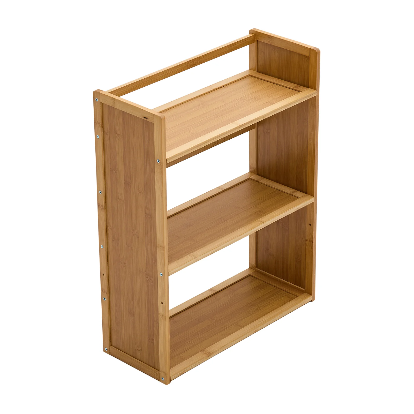 Livingandhome Wooden Bamboo 3-Tier Desk Bookshelf Organizer - Image 2