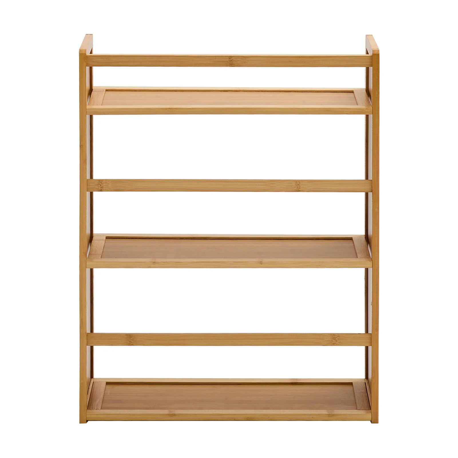 Livingandhome Wooden Bamboo 3-Tier Desk Bookshelf Organizer - Image 3