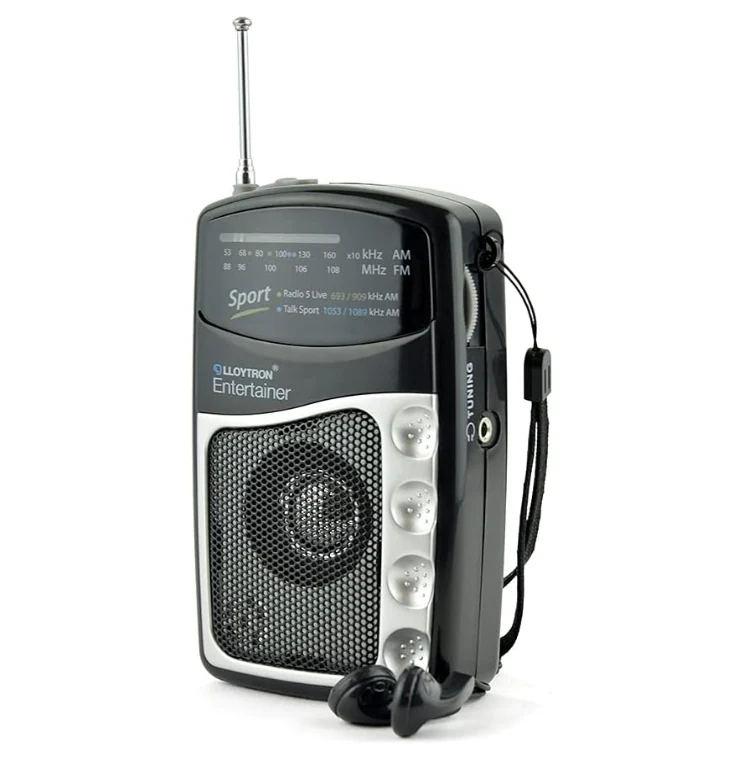 Lloytron 2Band Entertainer Sports Radio With Earphones