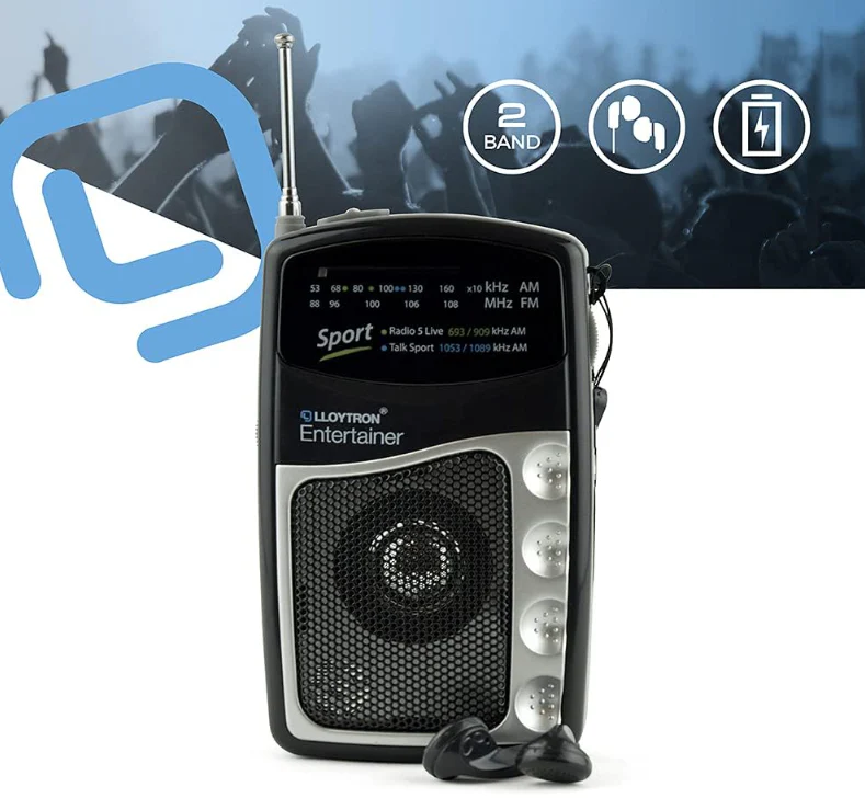 Lloytron 2Band Entertainer Sports Radio With Earphones - Image 3