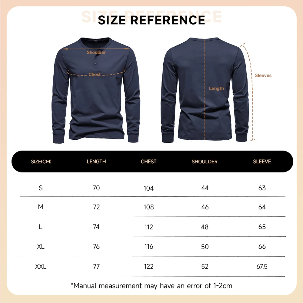 Long-Sleeved Henley T-Shirt - Image 7