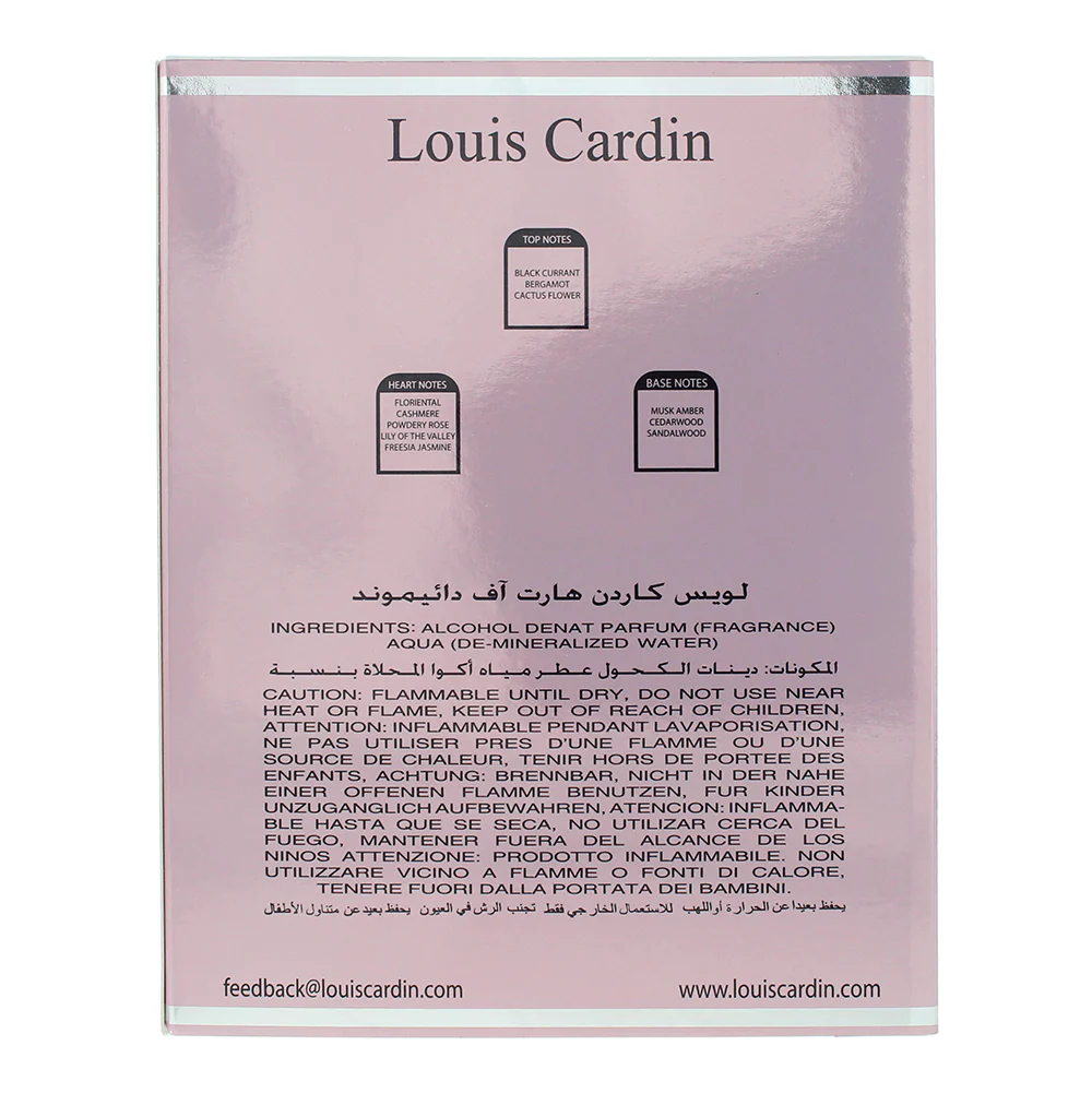 Louis Cardin Heart Of Diamond Eau De Parfum 100ml - Image 3