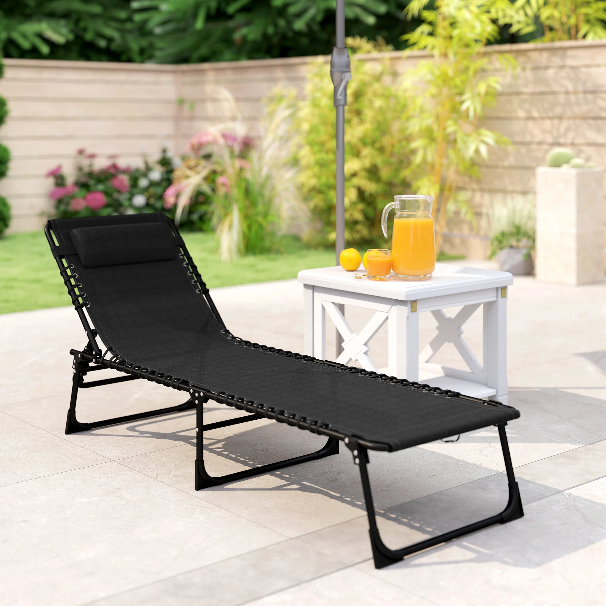 Outsunny Reclining Sun Lounger - Image 7