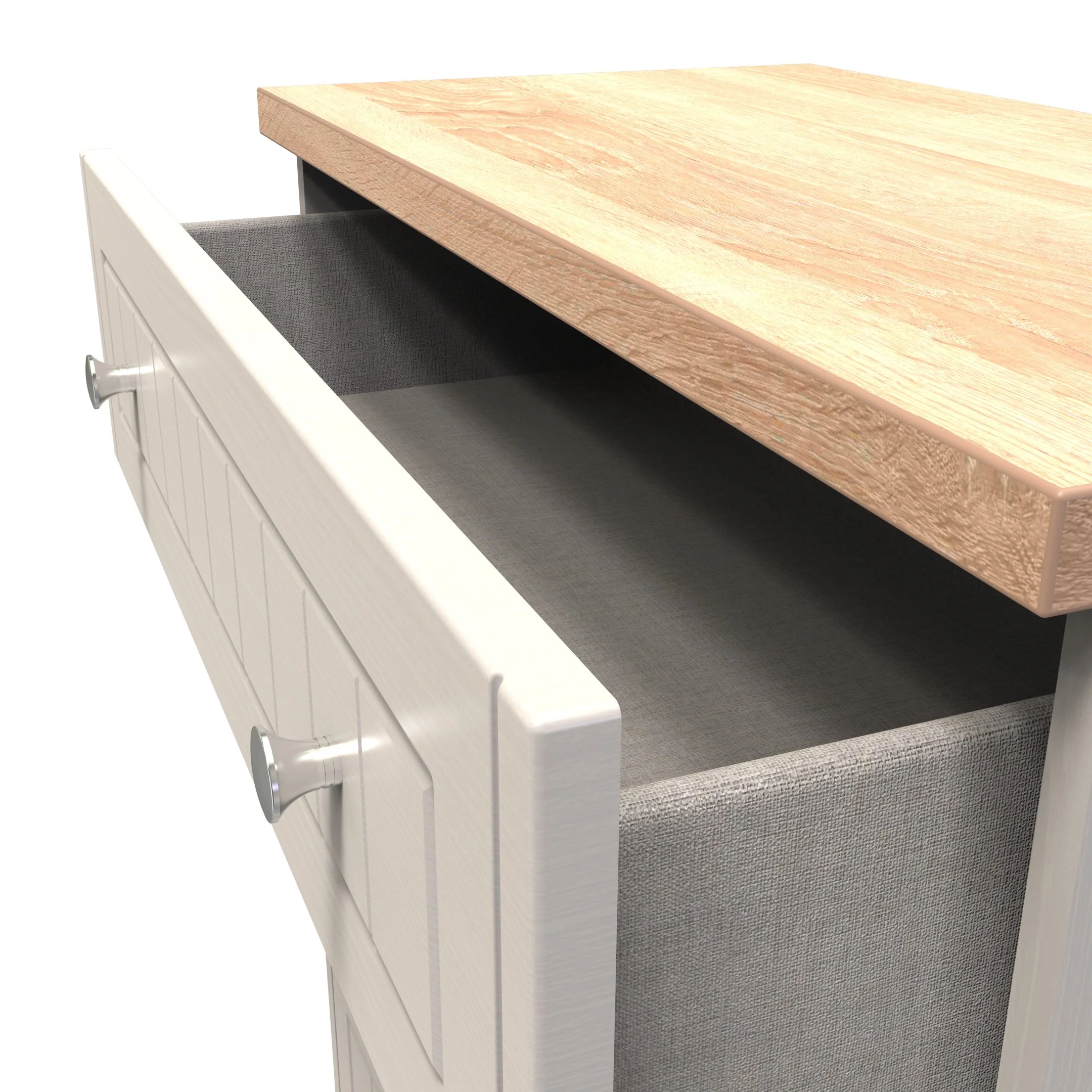 Lynton Ready Assembled 5 Drawer Chest In Kashmir Ash & Bardolino Oak - Image 5