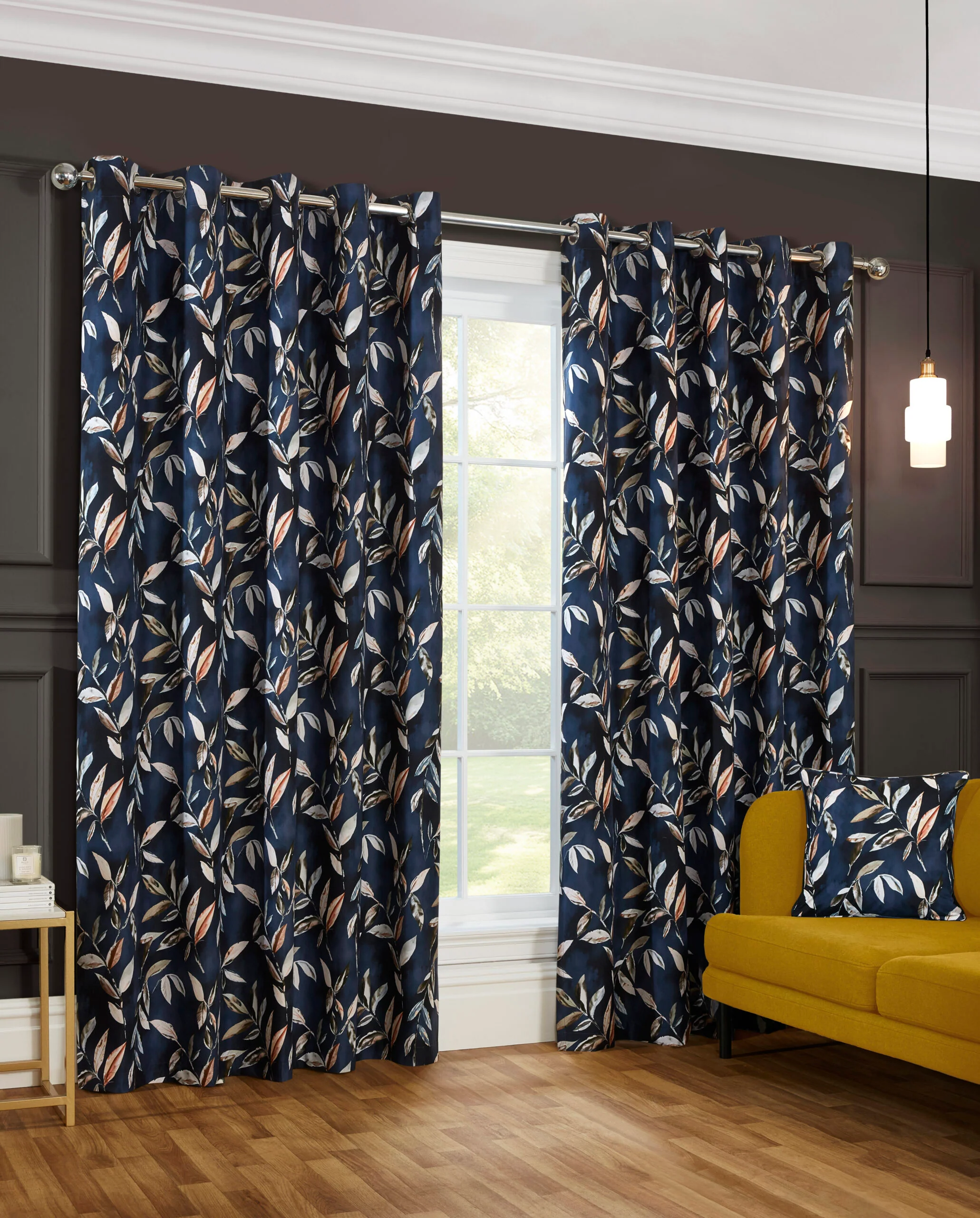 MADRID NAVY EYELET CURTAINS