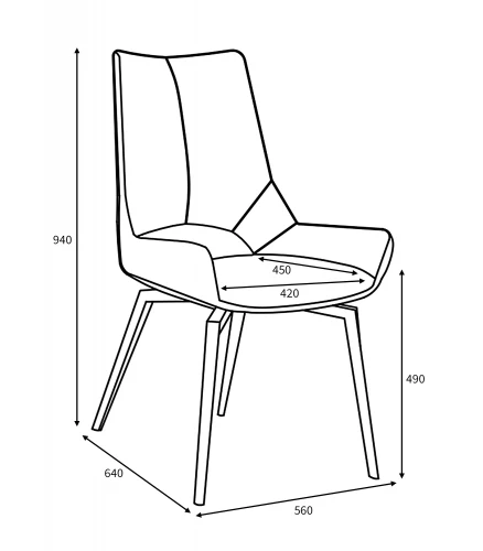 Mako Swivel Leather Effect Yellow Dining Chair - Set Of 2 - Image 14