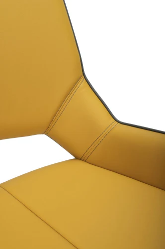 Mako Swivel Leather Effect Yellow Dining Chair - Set Of 2 - Image 6