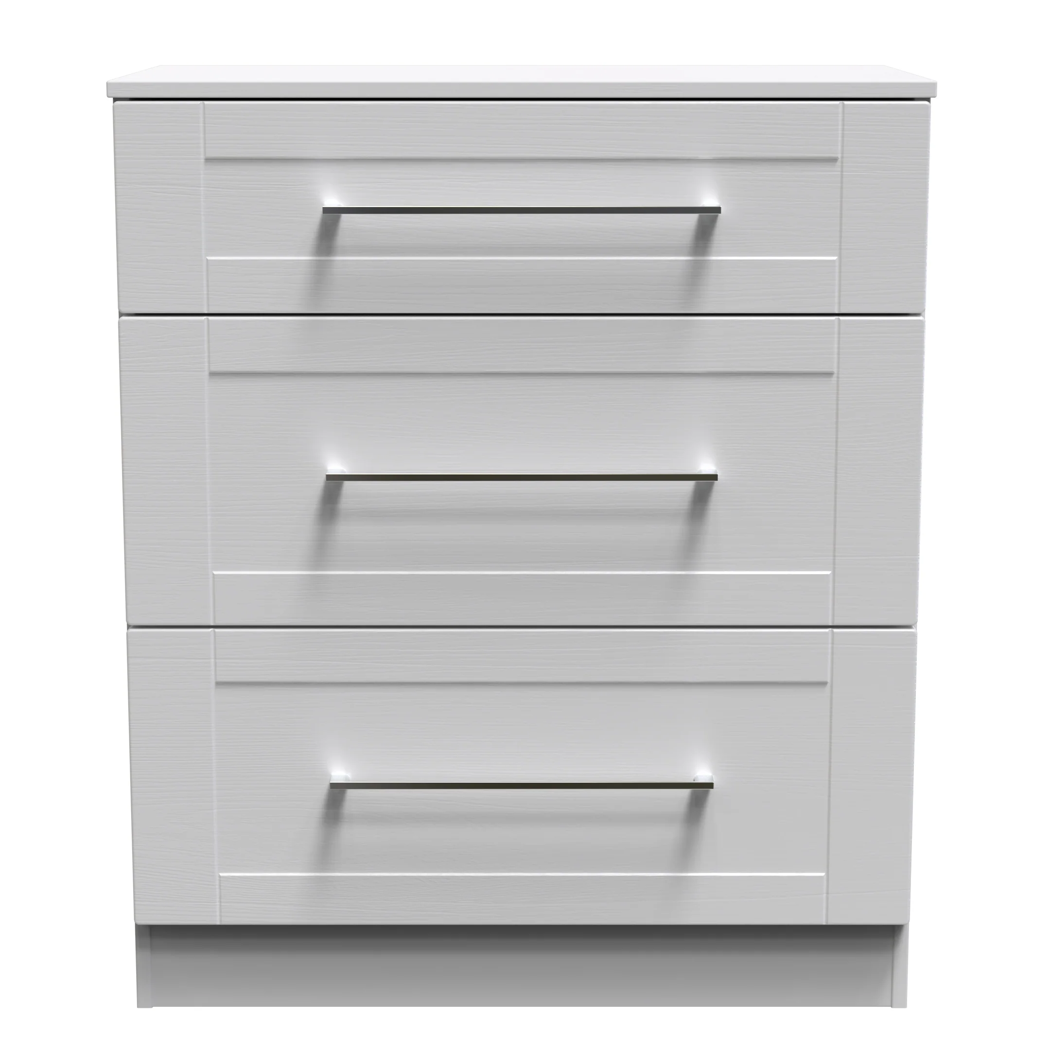 Malton Ready Assembled 3 Drawer Deep Chest in Grey Ash