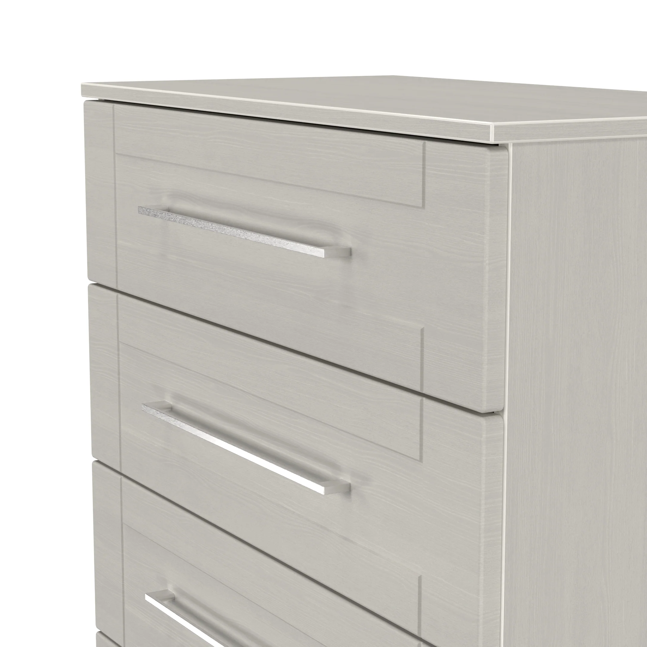 Malton Ready Assembled 5 Drawer Chest in Grey Ash - Image 5