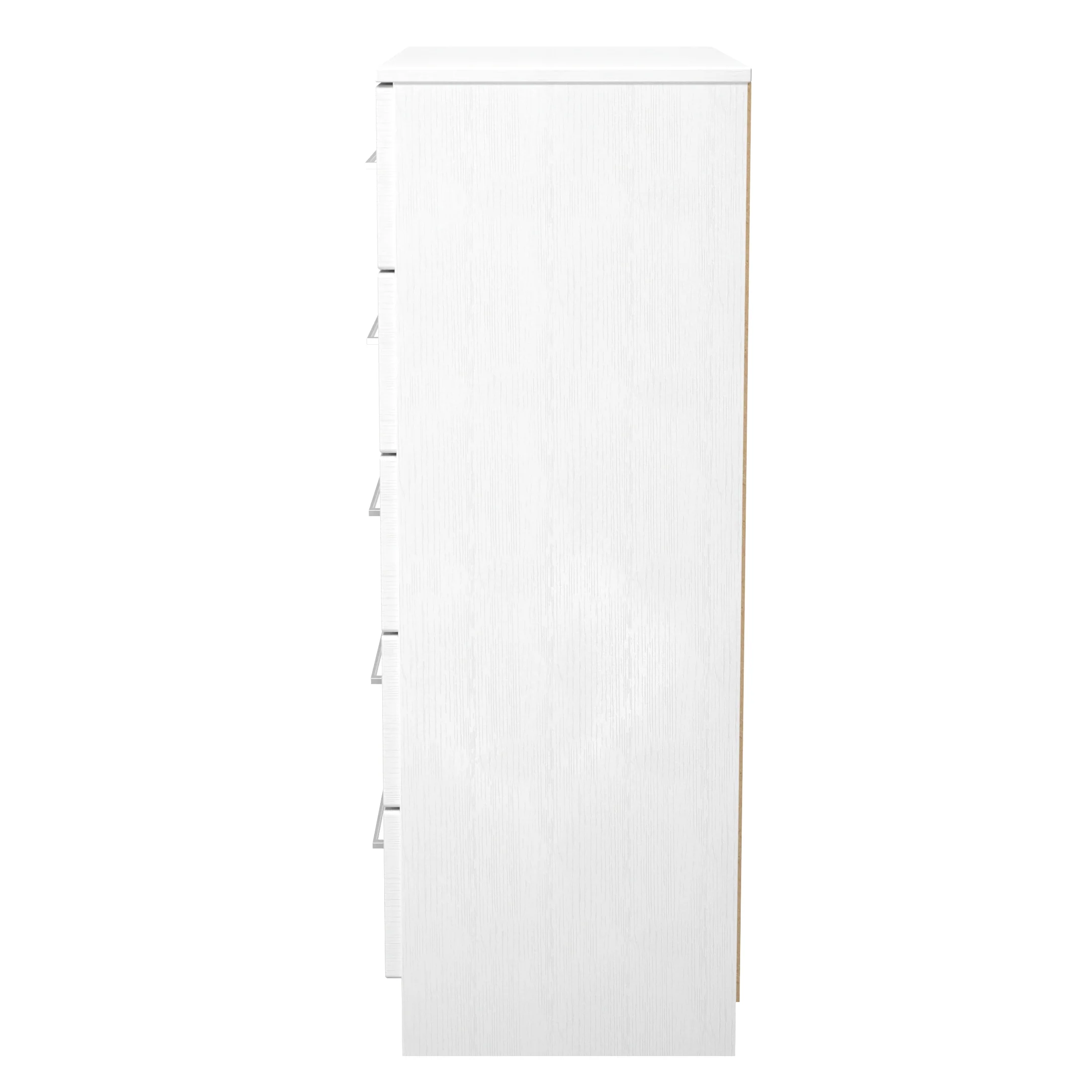 Malton Ready Assembled 5 Drawer Chest in White Ash - Image 4
