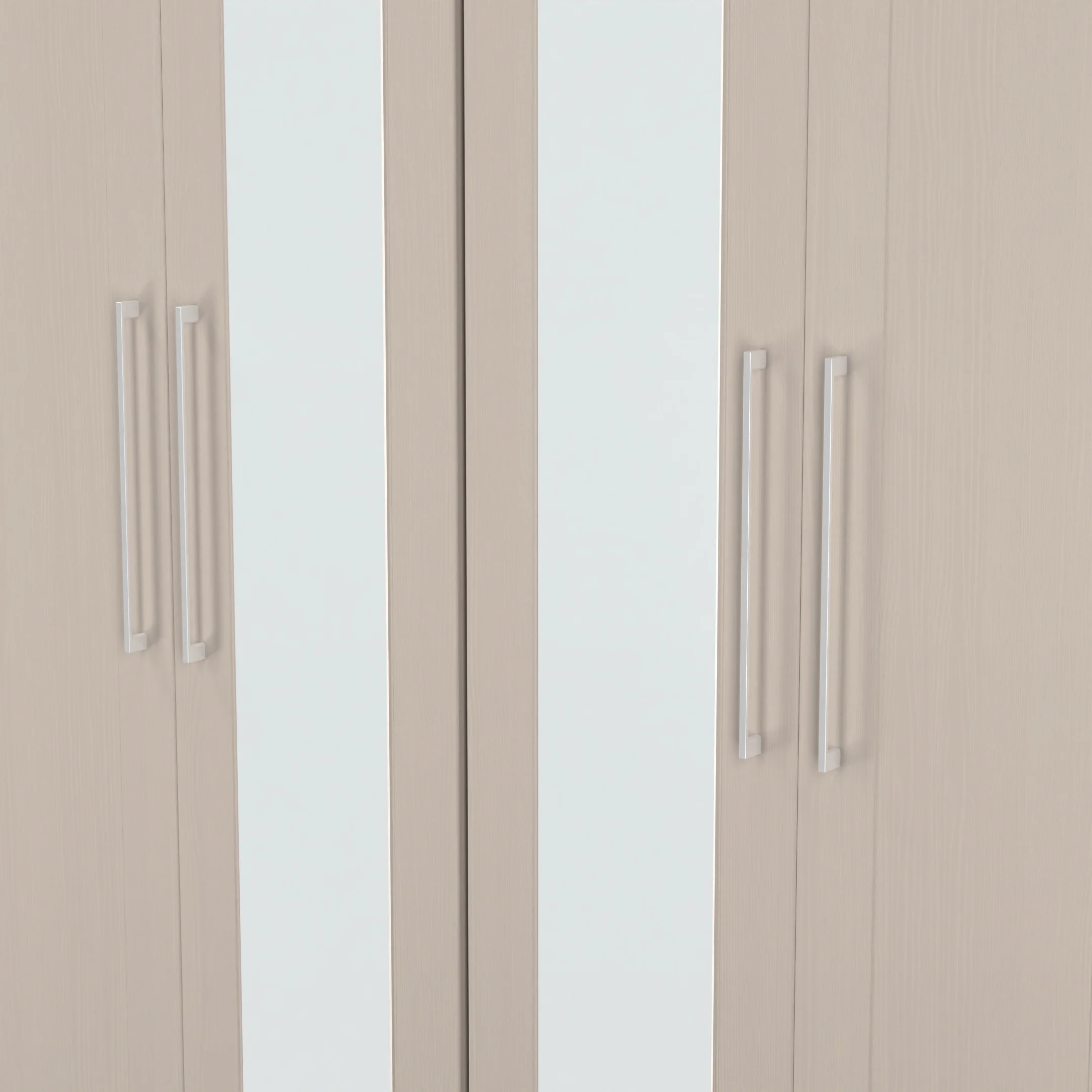 Malton Ready Assembled Tall 4 Door 2 Centre Mirrors In Kashmir Ash - Image 5