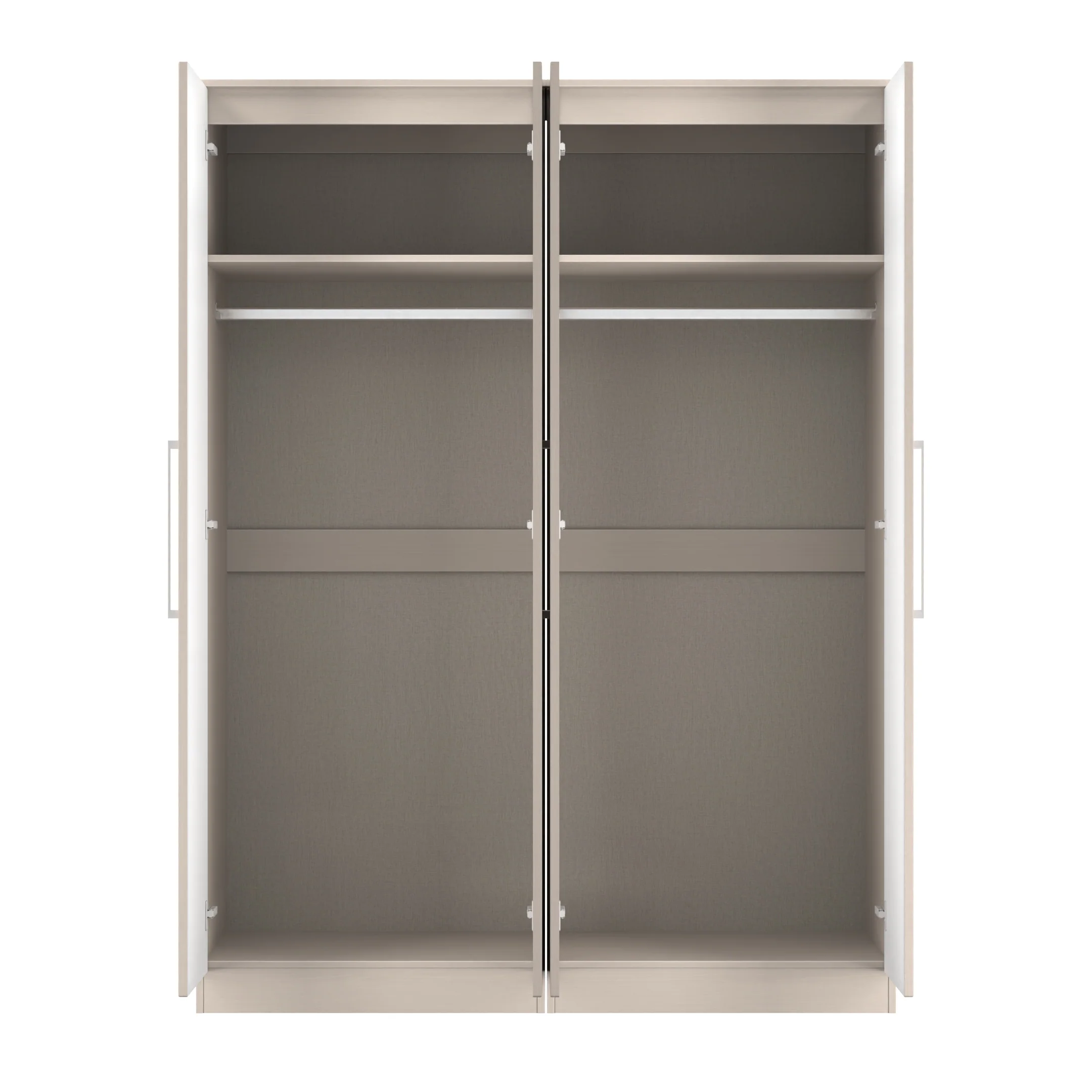 Malton Ready Assembled Tall 4 Door 2 Centre Mirrors In Kashmir Ash - Image 8