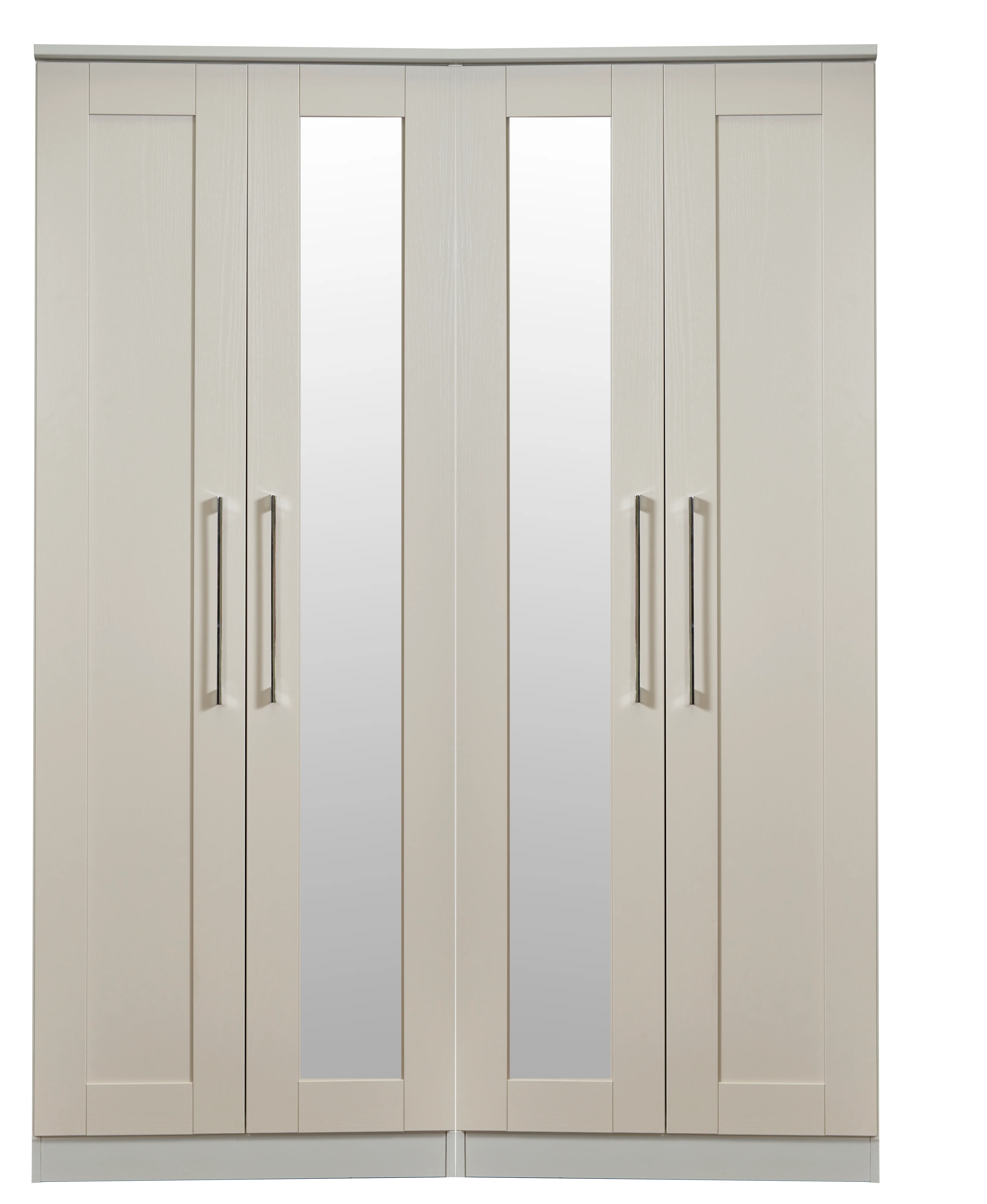 Malton Ready Assembled Tall 4 Door 2 Centre Mirrors In Kashmir Ash - Image 9