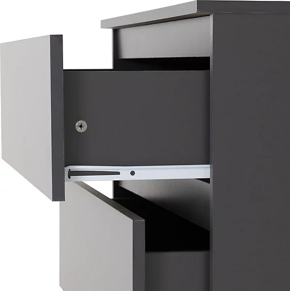 MALVERN 4 DRAWER CHEST - GREY - GREY - Image 5