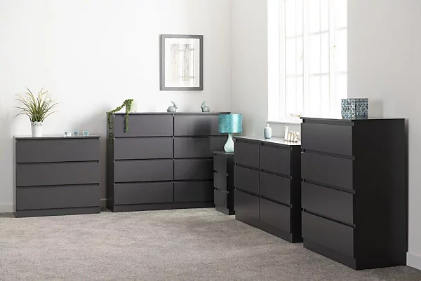 MALVERN 4 DRAWER CHEST - GREY - GREY - Image 7