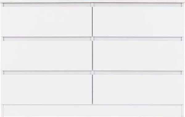 MALVERN 6 DRAWER CHEST - WHITE - Image 2