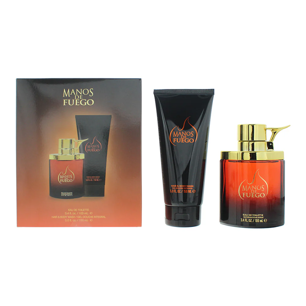 Manos De Fuego Caliente 2 Piece Gift Set: Eau De Toilette 100ml - Hair & Body Wash