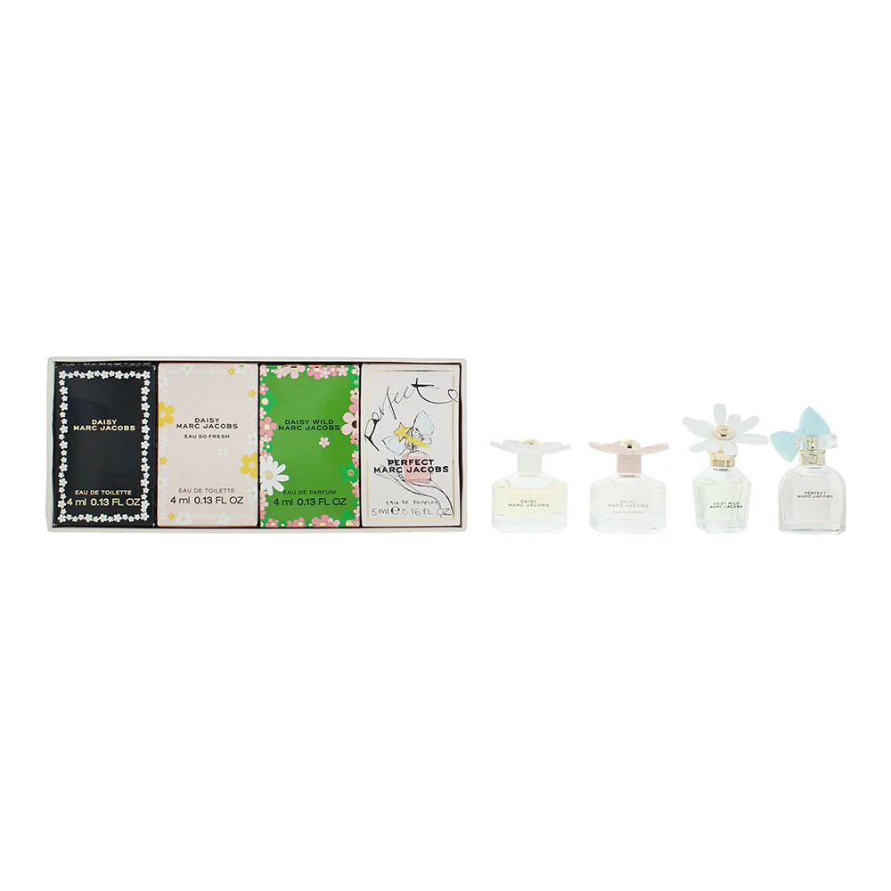 Marc Jacobs 4 Piece Gift Set: Daisy Wild EDP 4ml - Perfect EDP 5ml - Eau So Fresh EDT 4ml - Daisy EDT 4ml